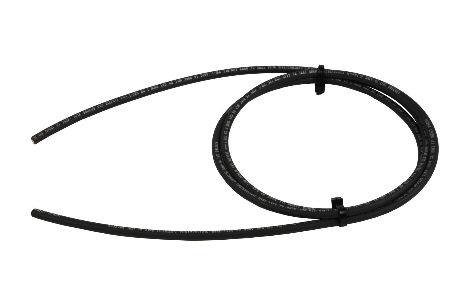 10 AWG Solar Panel Wire 5' Power Cable UL 4703 Copper MADE IN USA PV Gauge