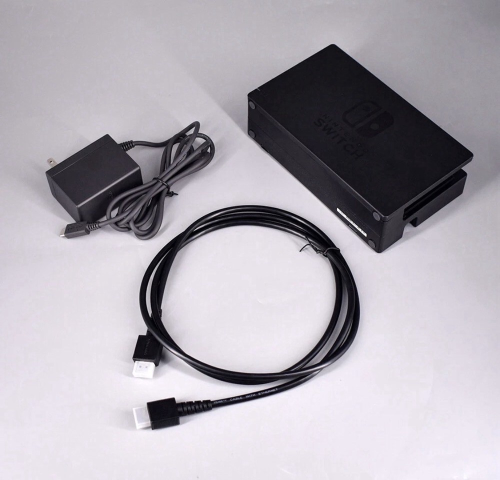 Original Nintendo Switch Charging Dock & AC Adapter Power Cable & HDMI CABLE Set