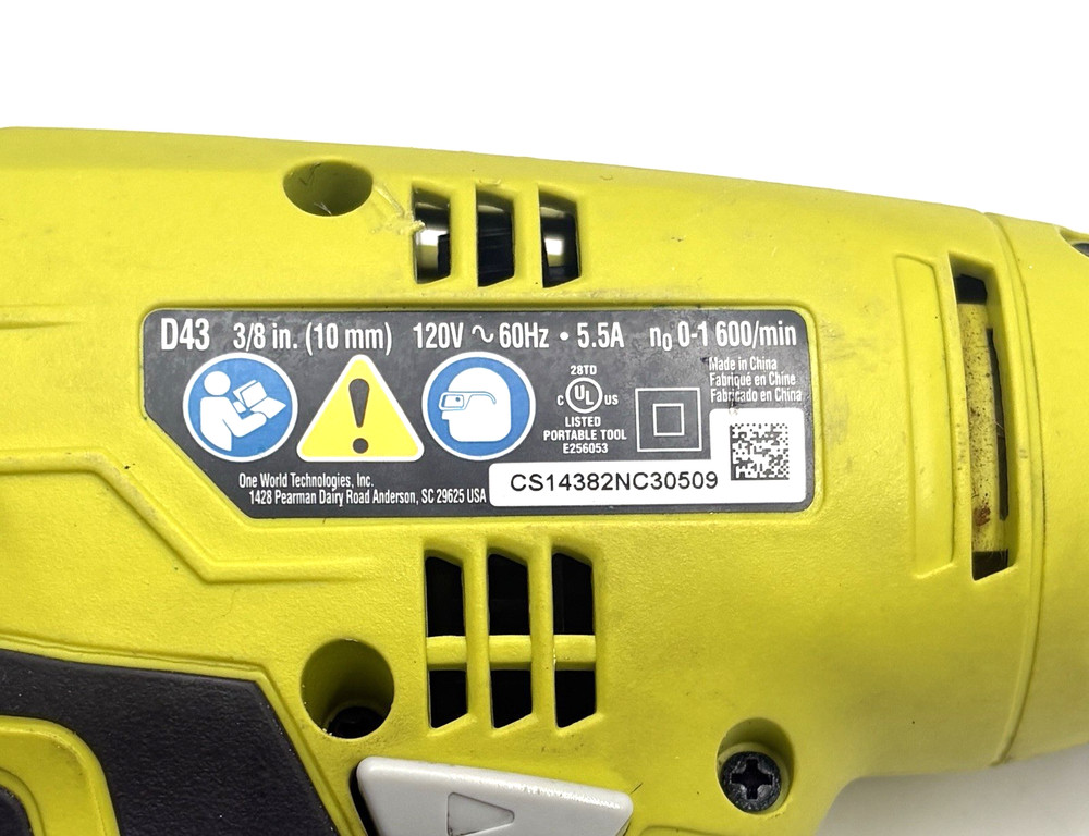 Ryobi Corded 3/8" Drill D43