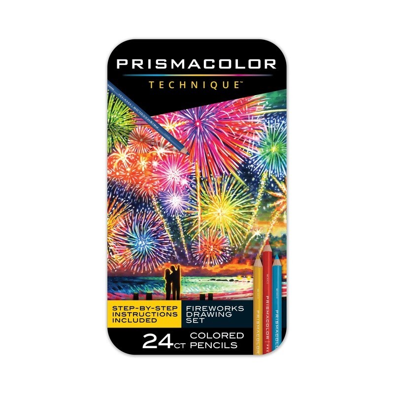 Technique Colored Pencils 24 Count Drawing Set Fireworks Tutorials Blending Art