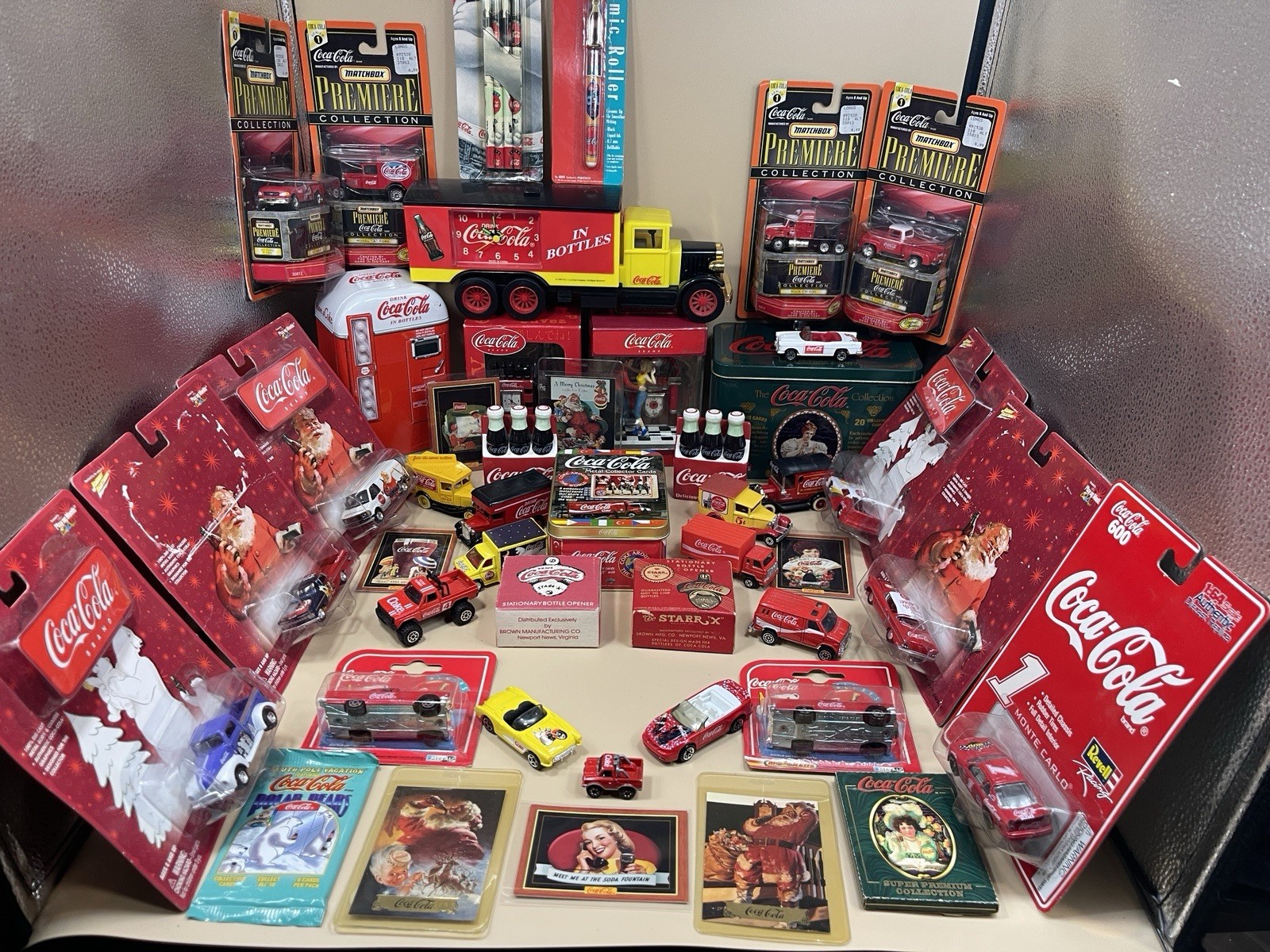 Huge Vintage Lot Of 78 Coca-Cola Collectibles, Clocks, Diecast, Salt & Pepper