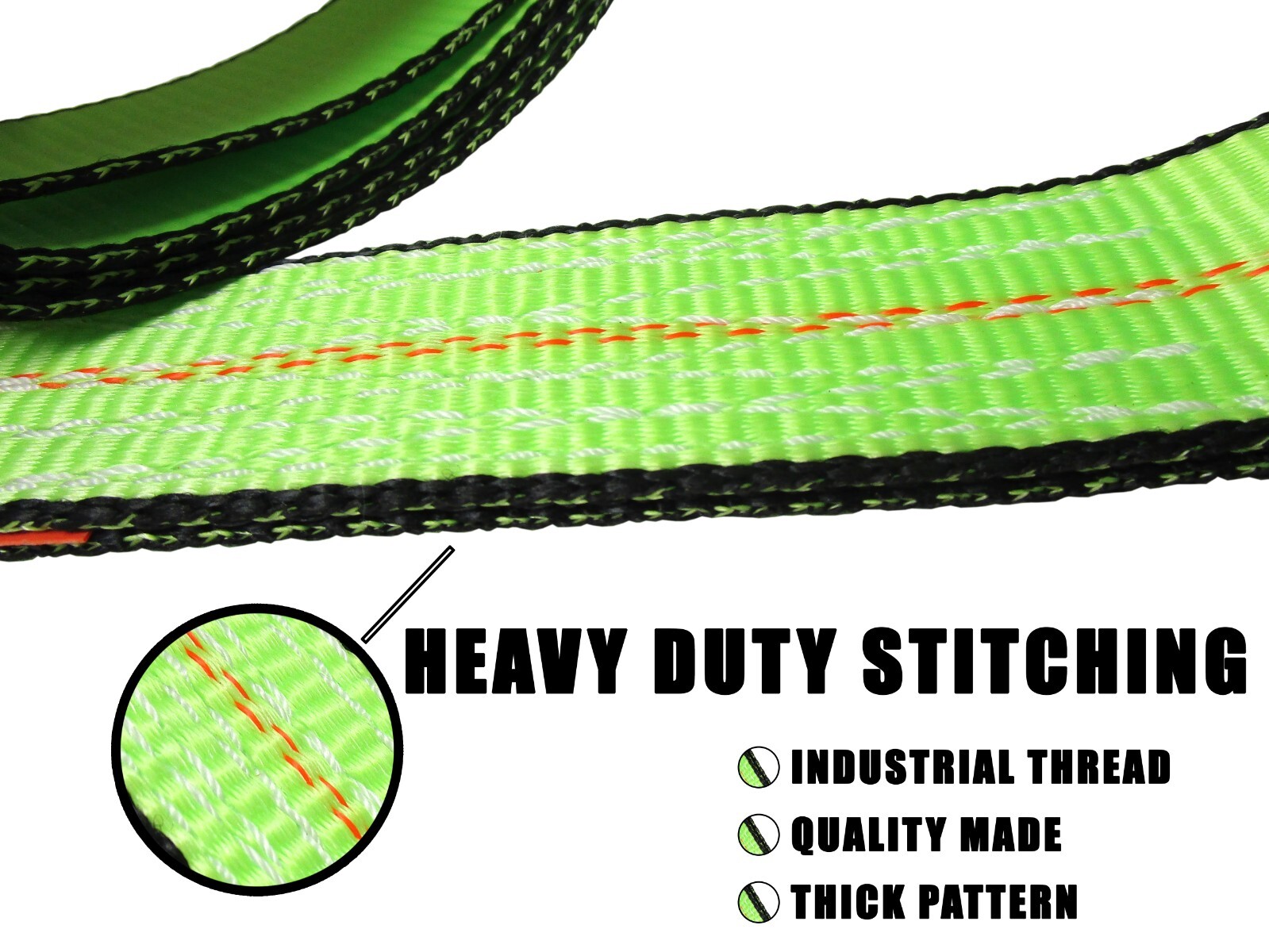 2" Tie Down Strap with Chain 20 FT for 8 Point Kit Auto Hauler - Pack of Four