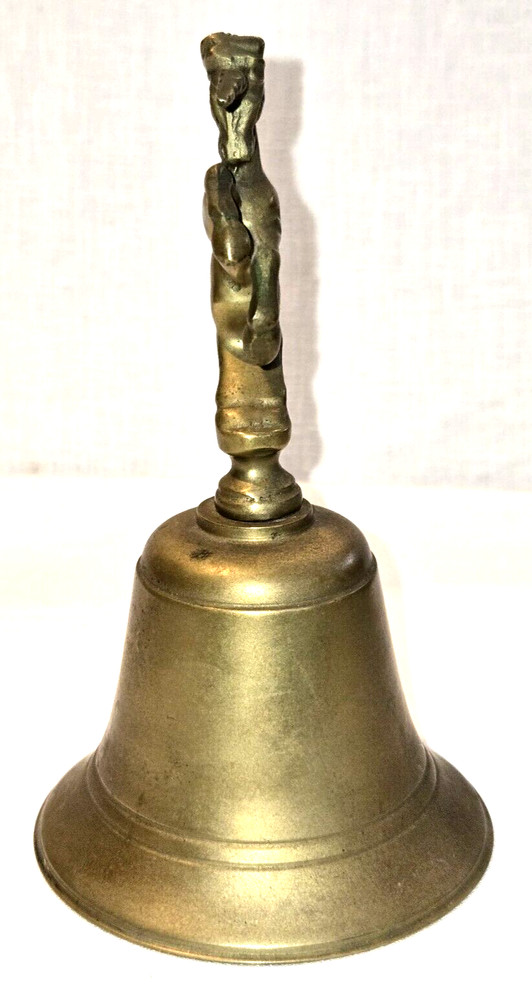 Brass Bell Unicorn 6.5" tall Nice Ring Heavy