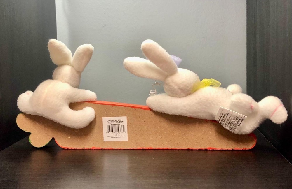 Easter Bunnies Playing welcome Sign