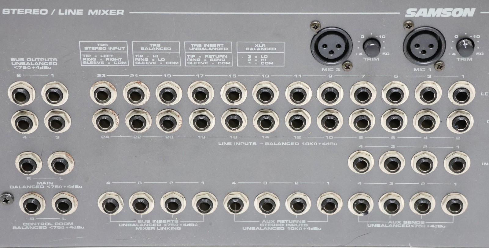 Vintage Samson PL 2404 24-Channel Stereo Line Rack Mount Mixer Working Tested