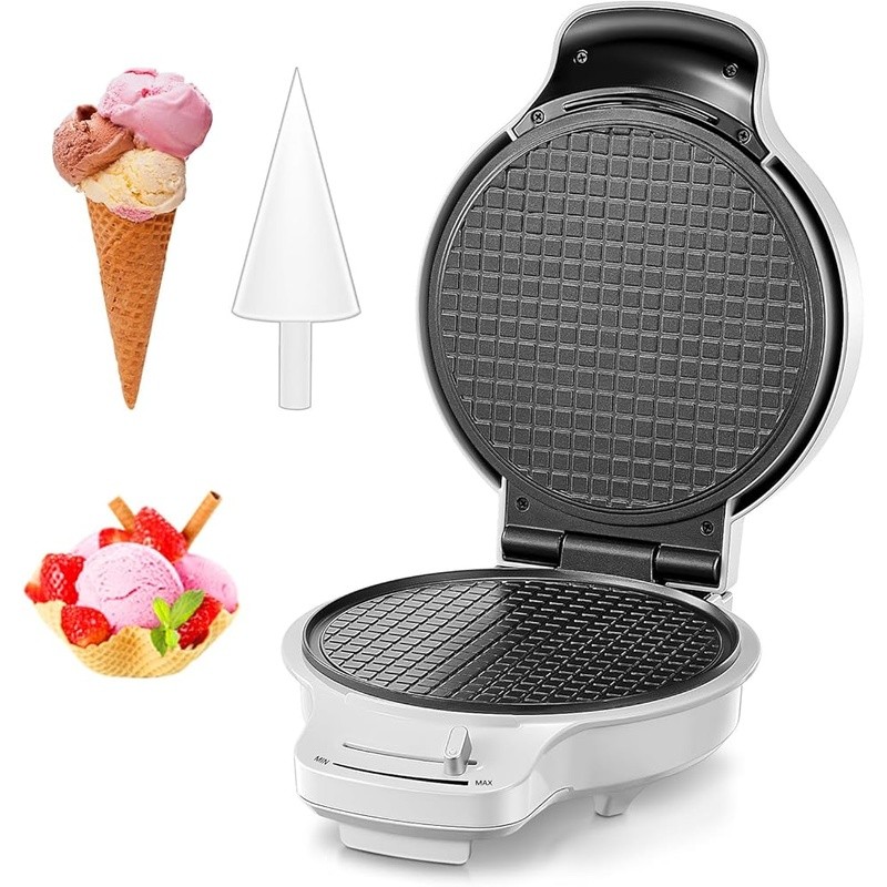 Non-Stick Waffle Cone Maker Adjustable Temperature Double-Sided Efficient Baking