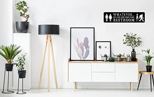 Funny Restroom Sign | 4"x16" Metal Tin | All Gender Just Wash Your Hands Please