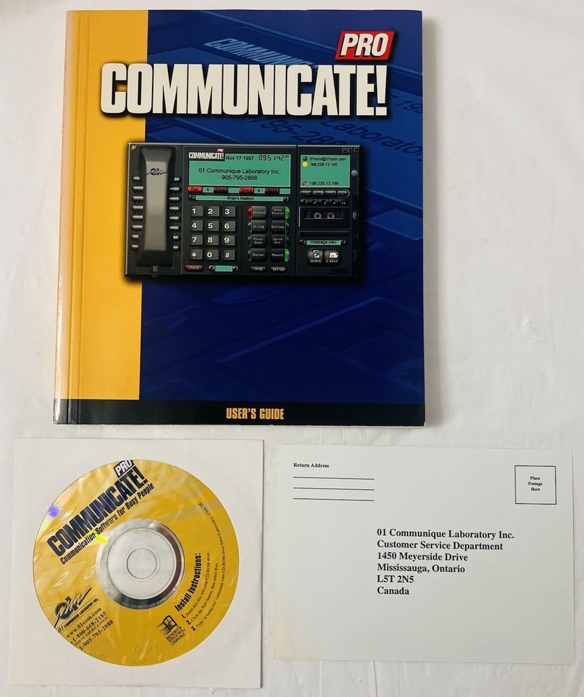 Communicate! Pro 2.0 Sealed CD w/ User Guide Win 95 NT Fax Voice Software NOS