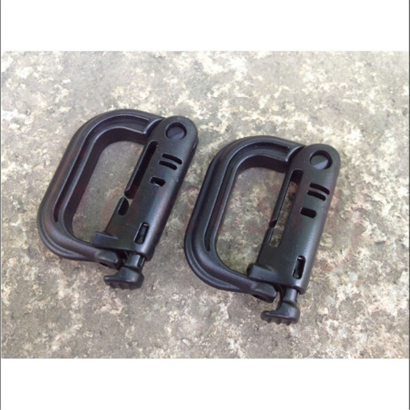 2/5pcs Shackle Carabiner D-ring Clip Molle Webbing Backpack Buckle Snap Locks