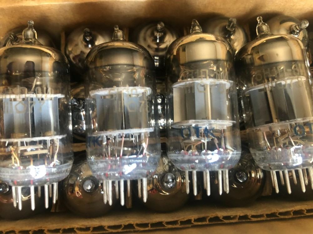 4x 6N1P-VI (6N1P-EV, 6DJ8, E88CC, 6922) USSR DOUBLE TRIODE (NEW, NOS, OTK)