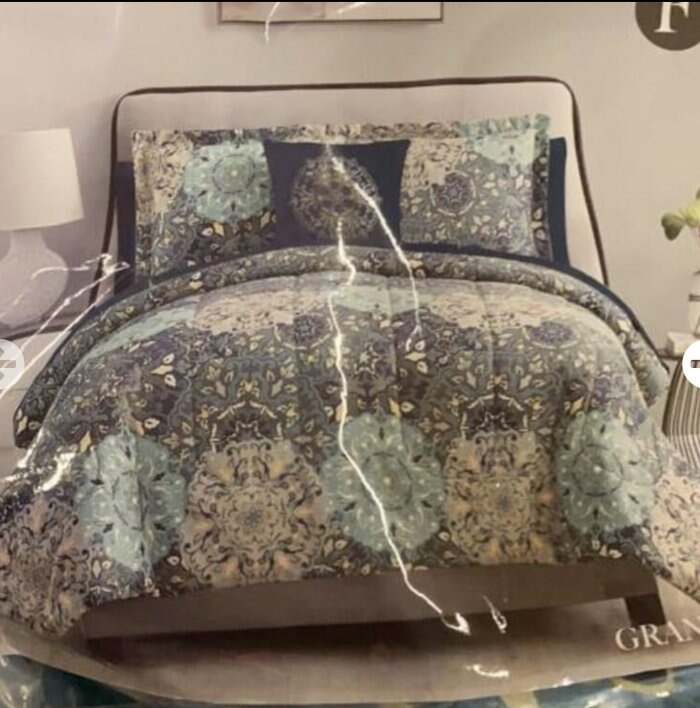 MODERN THREADS Comforter Bedding 8 Pc Set Full NEW