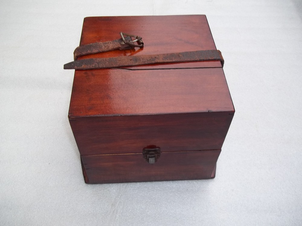Antique Marine Chronometer Guard Case - Split Lid