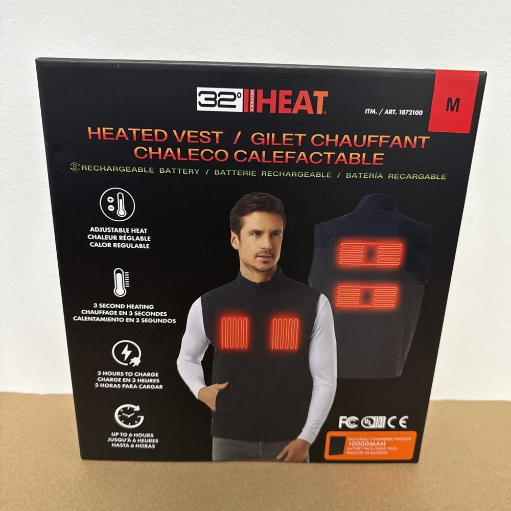 32 Degrees Rechargeable Heated Vest, Medium