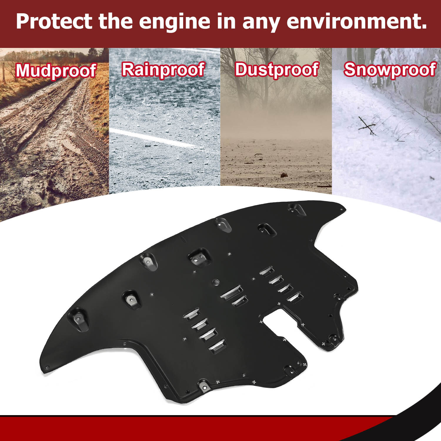 Engine Splash Shields Front 29110C6500 KI1228155 For 2016-2020 Kia Sorento