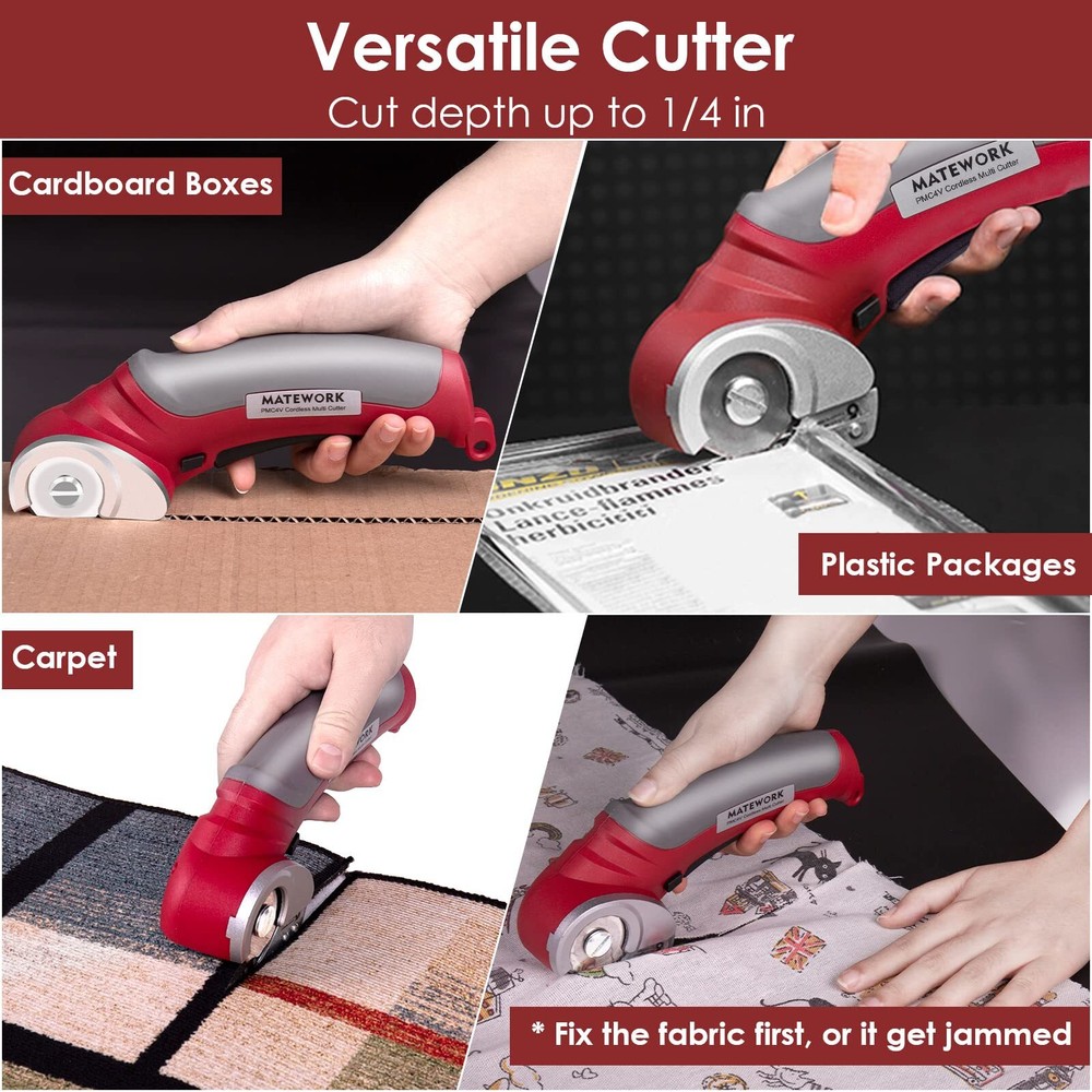 Matework Cordless Electric Scissors 4V Multi-Cutter with Suitcase 2000 mAh Ca...