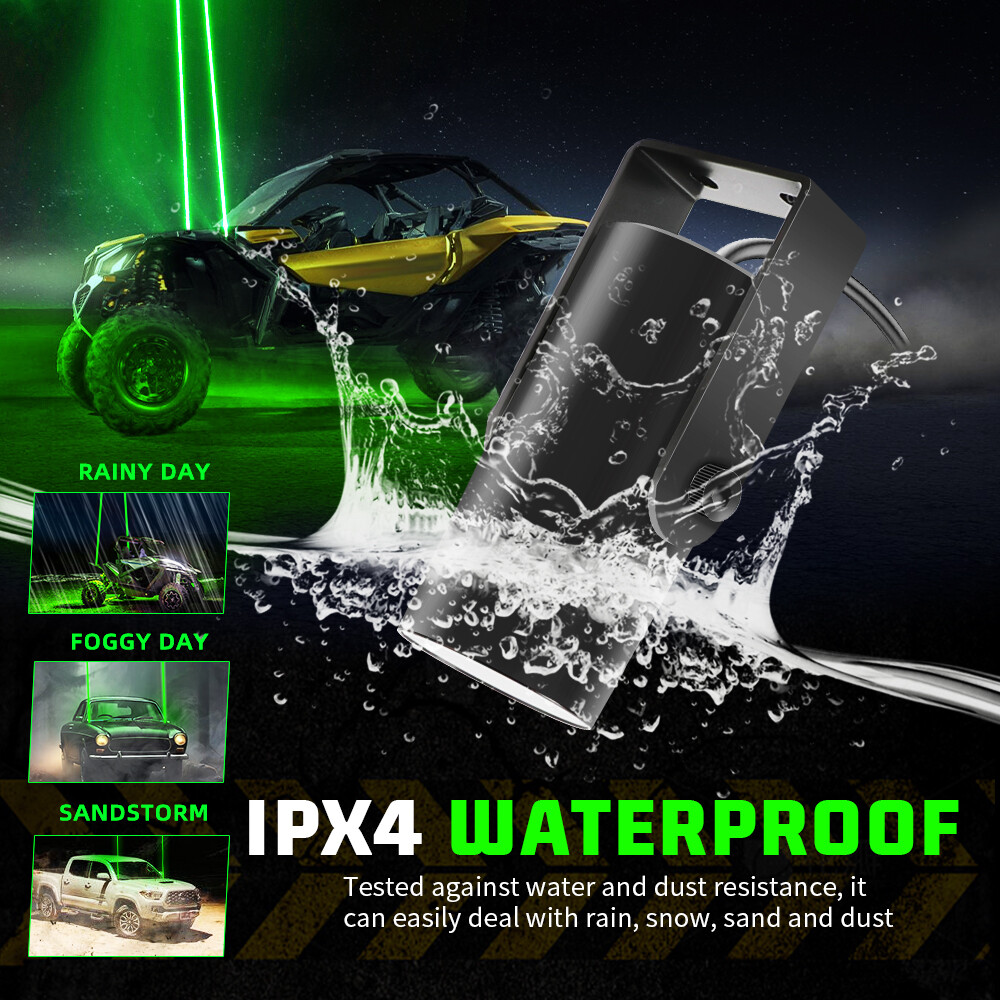 For Polaris RZR 1000XP WHIPLESS LASER RGB LED Whip Lights Antenna Remote UTV ATV