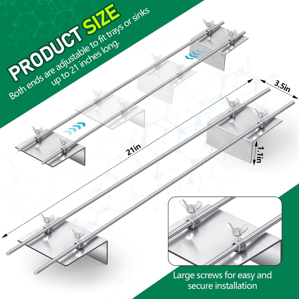 Slide Staining Rack, Stainless Steel Microscope Rack, Adjustable Staining Rac...