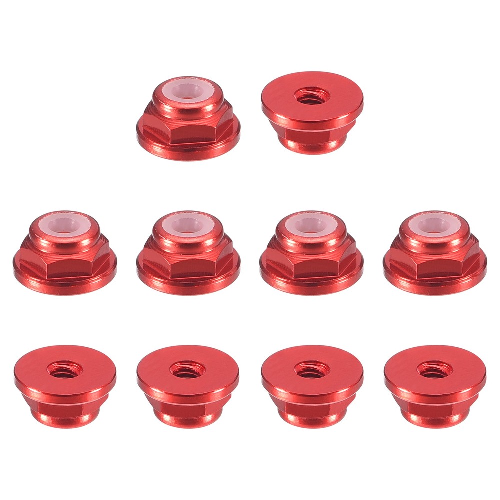 Nylon Insert Hex Lock Nuts, 10pcs - M2x0.4mm Self-Locking Nut(Claret)