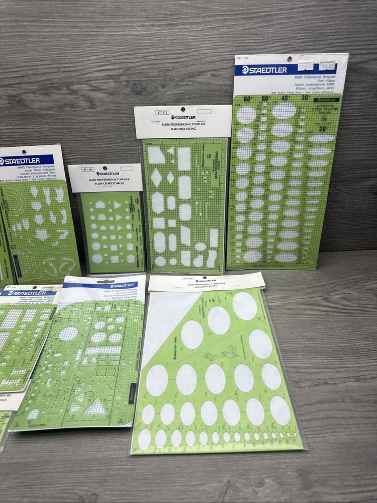 13 Staedtler Mars Professional Template Architecture Drafting Stencils