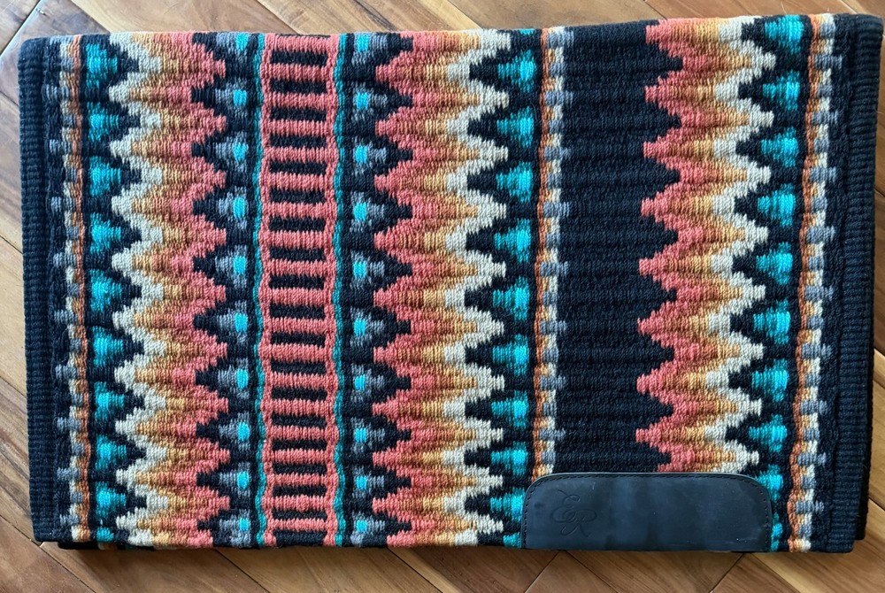 Erin Rhea Oversized WP Pad. Black Rust Tan Turquoise Great Shape!!