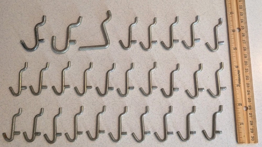 28 VINTAGE PEGBOARD HOOKS