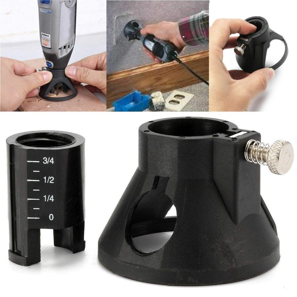 Rotary Multi Tool Cutting Guide Attachment Kit with HSS Router Drill Bits...