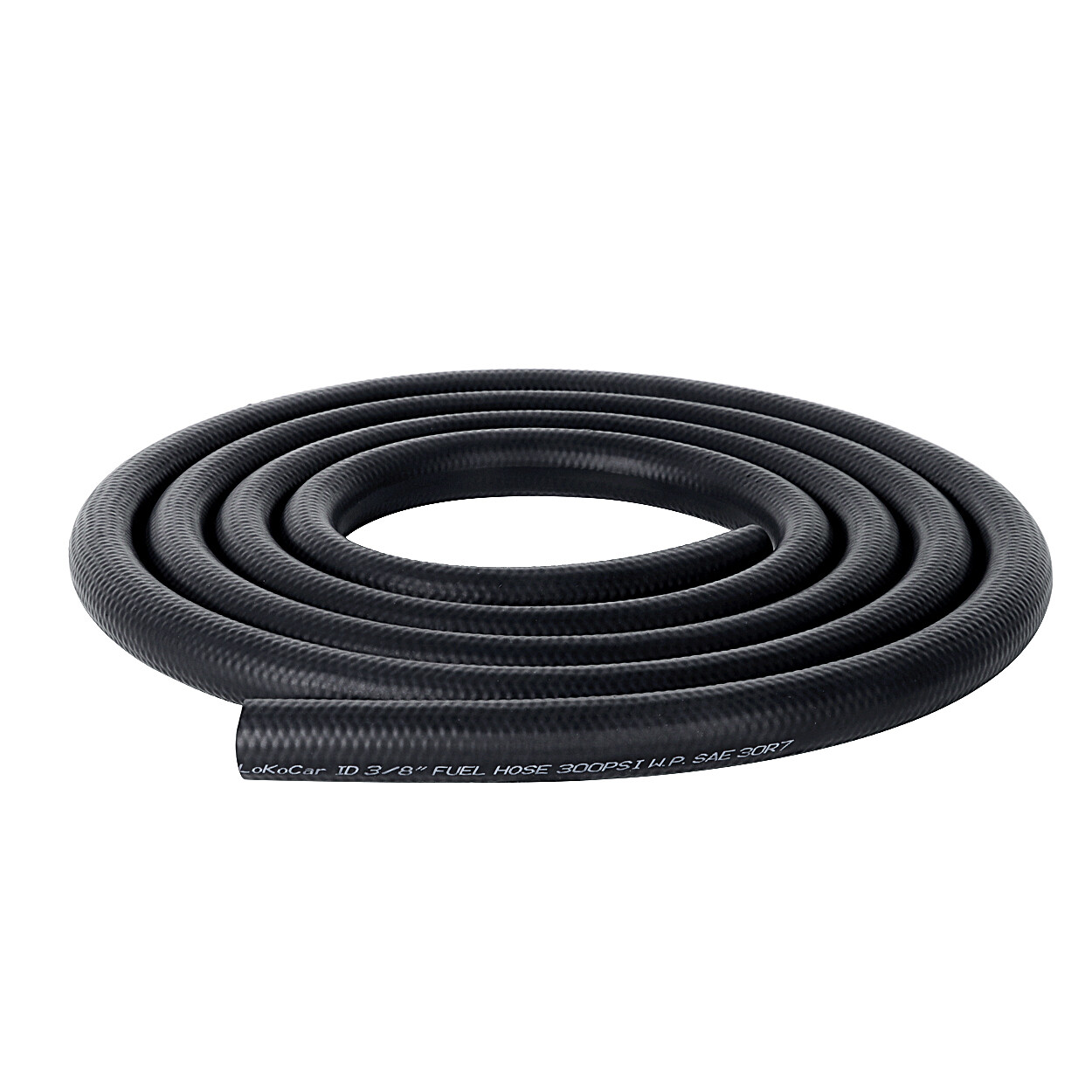 LokoCar Fuel Hose Line Push Lock NBR Rubber SAE 30R7 5FT 10FT 25FT 300PSI Black