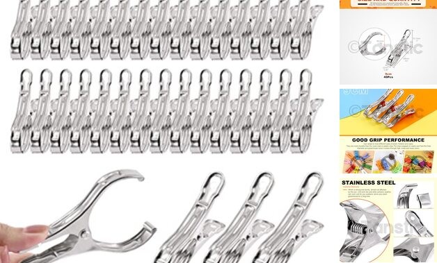 40Pcs 3.5 Inch Stainless Steel Greenhouse Clamps Garden Clips 3.5 inch - 40pcs