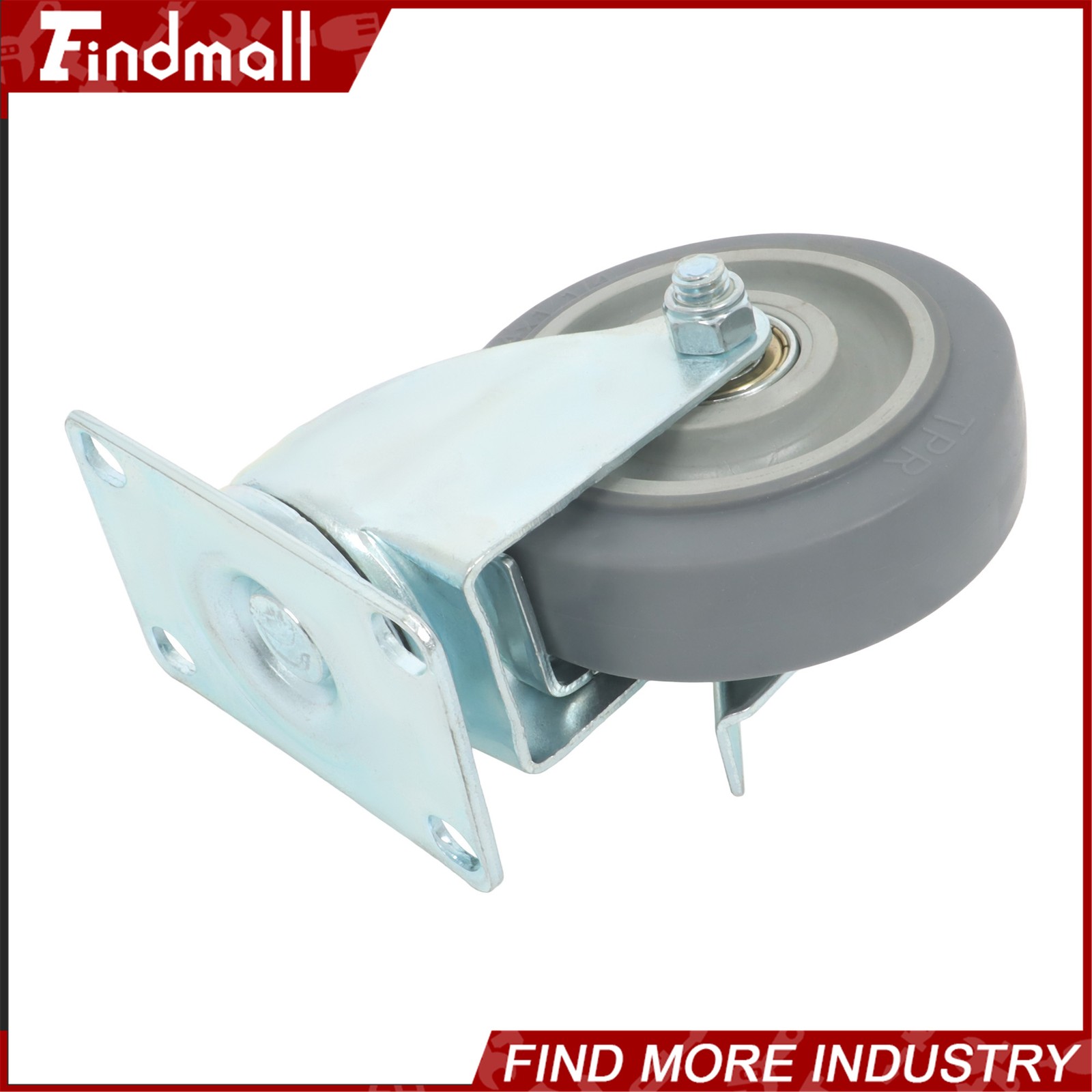 Findmall 4 Pcs 4" Swivel Caster Wheels (Two Straight, Two Diagonal Belt Brakes)