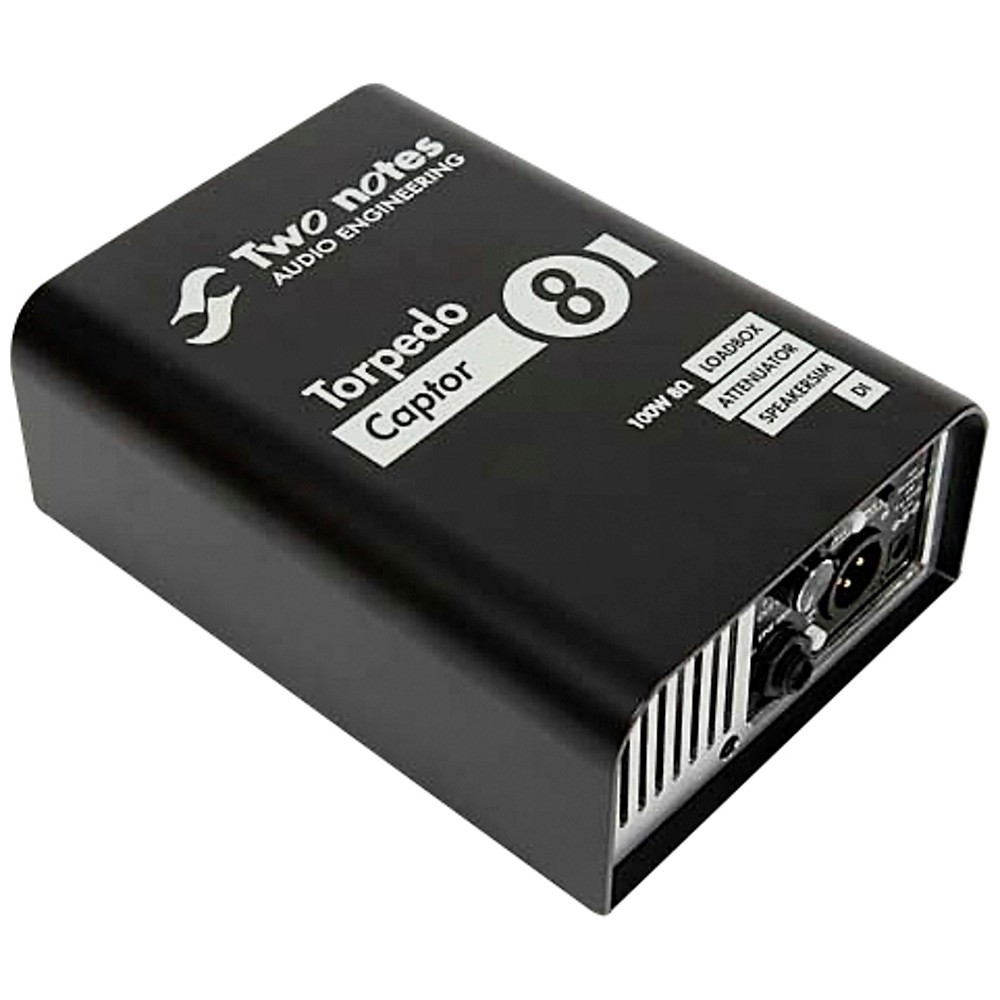 Two Notes Audio Engineering Torpedo Captor Loadbox/Attenuator/DI Black 8 Ohm