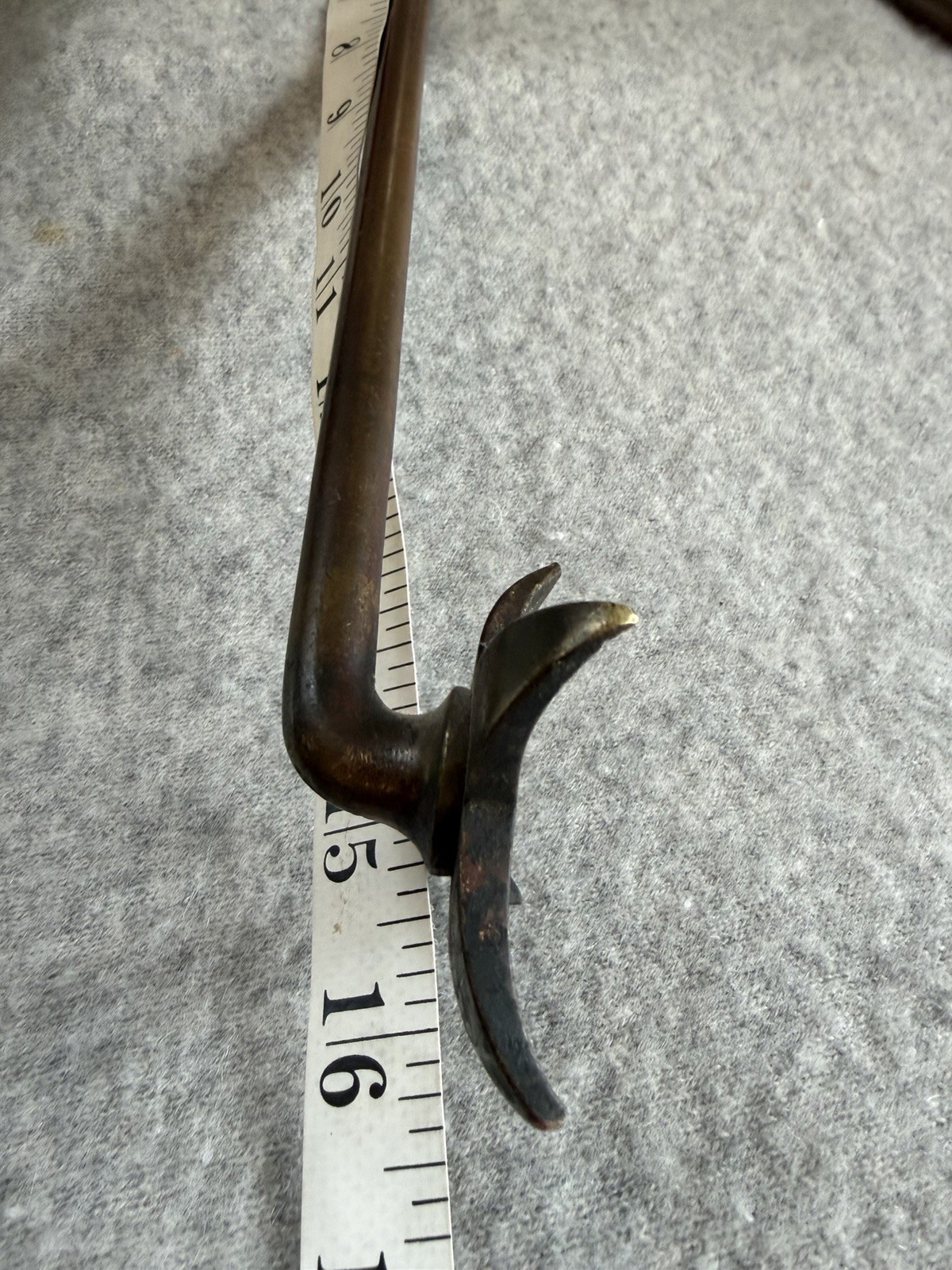 Antique Star Tip Fire Place Tongs Hand Forged 18 Inch Log Grabber