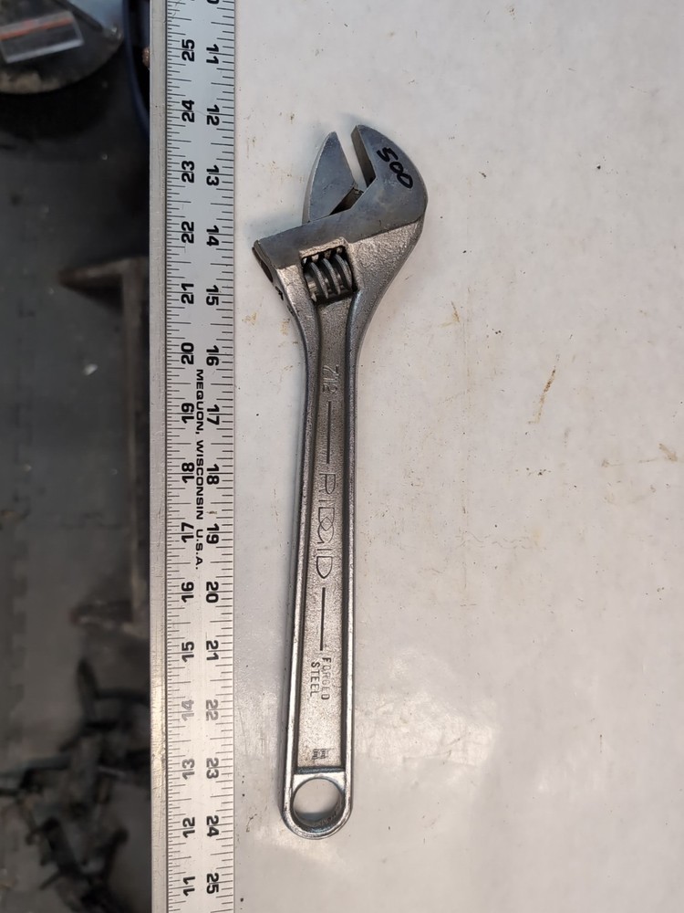 Ridgid 712. 12" Adjustable Wrench Used