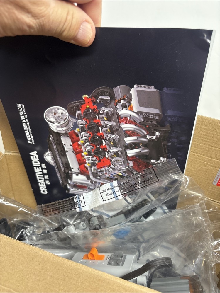 Mould King V8 Engine Model kit 10130 Motorized Car Building Blocks Open Box