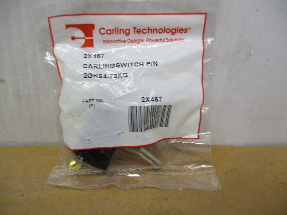 CARLING TECHNOLOGIES TOGGLE SWITCH, 2X467, 2GK54-73XG