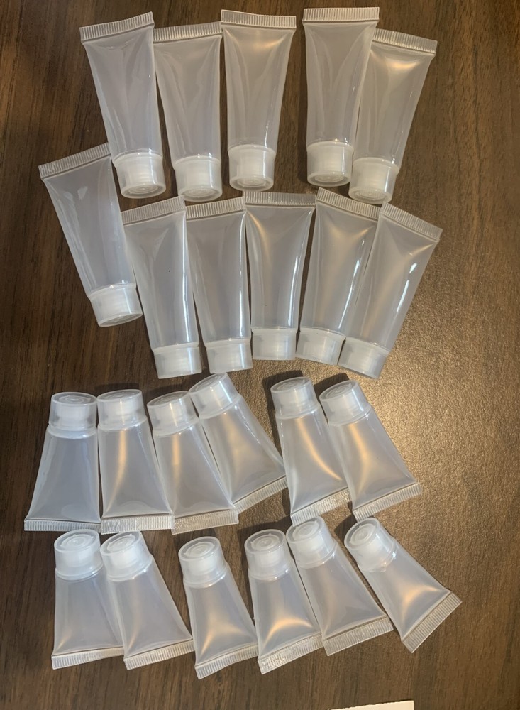 23 Piece Soft Refill Tubes Clear Squeeze Containters