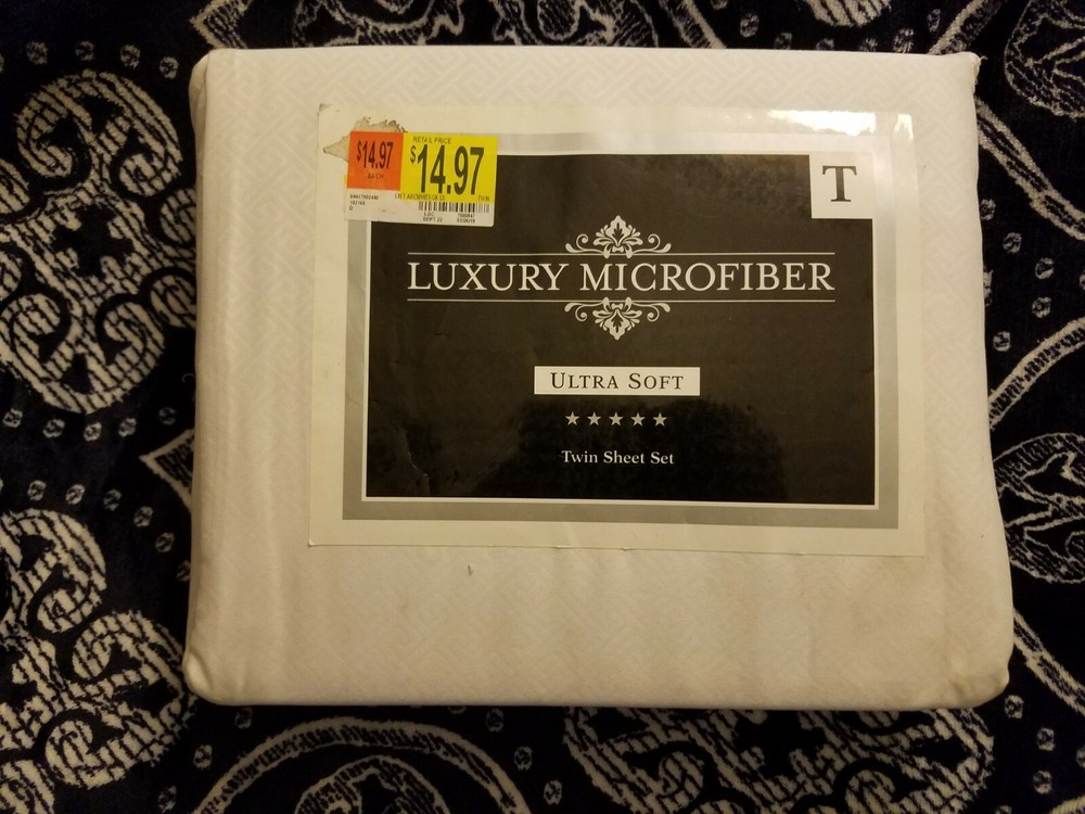 JS Royal Home Luxury Microfiber Sheet Set Twin White