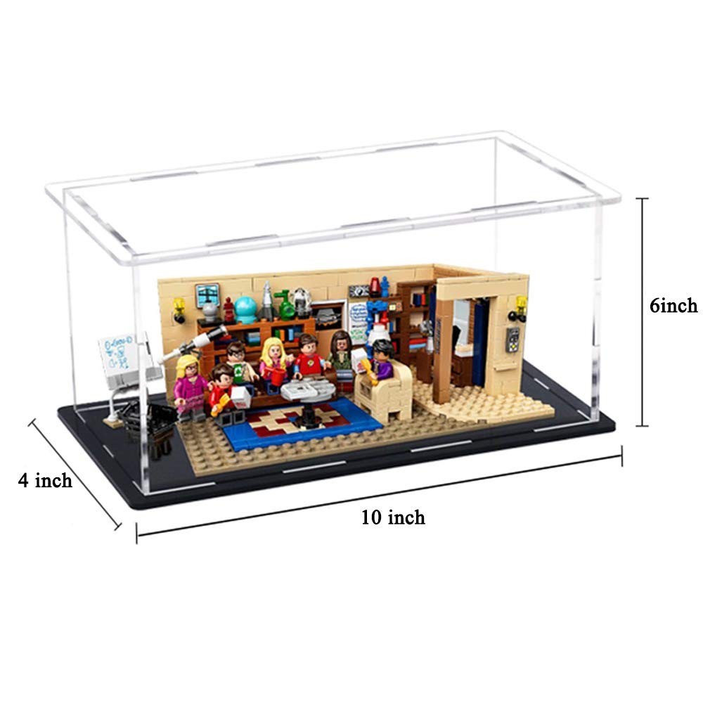 Self-Assembly Acrylic Display Case,Deluxe Dustproof Showcase,Cube Countertop ...