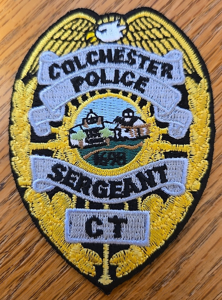 COLCHESTER CONNECTICUT POLICE SERGEANT small POLICE PATCH