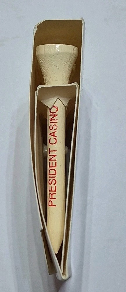President Casino Golf Tee Matchbook
