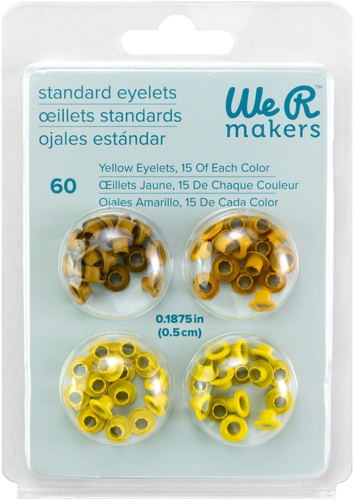 We R Memory Keepers WER-ES-41575 Eyelets Standard 60/Pkg-Yellow