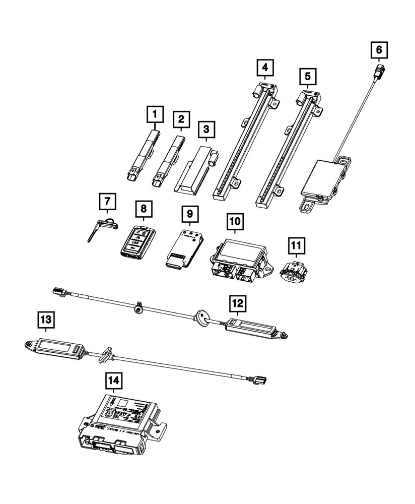 Genuine Mopar Passive Entry Antenna Console 68576275AA