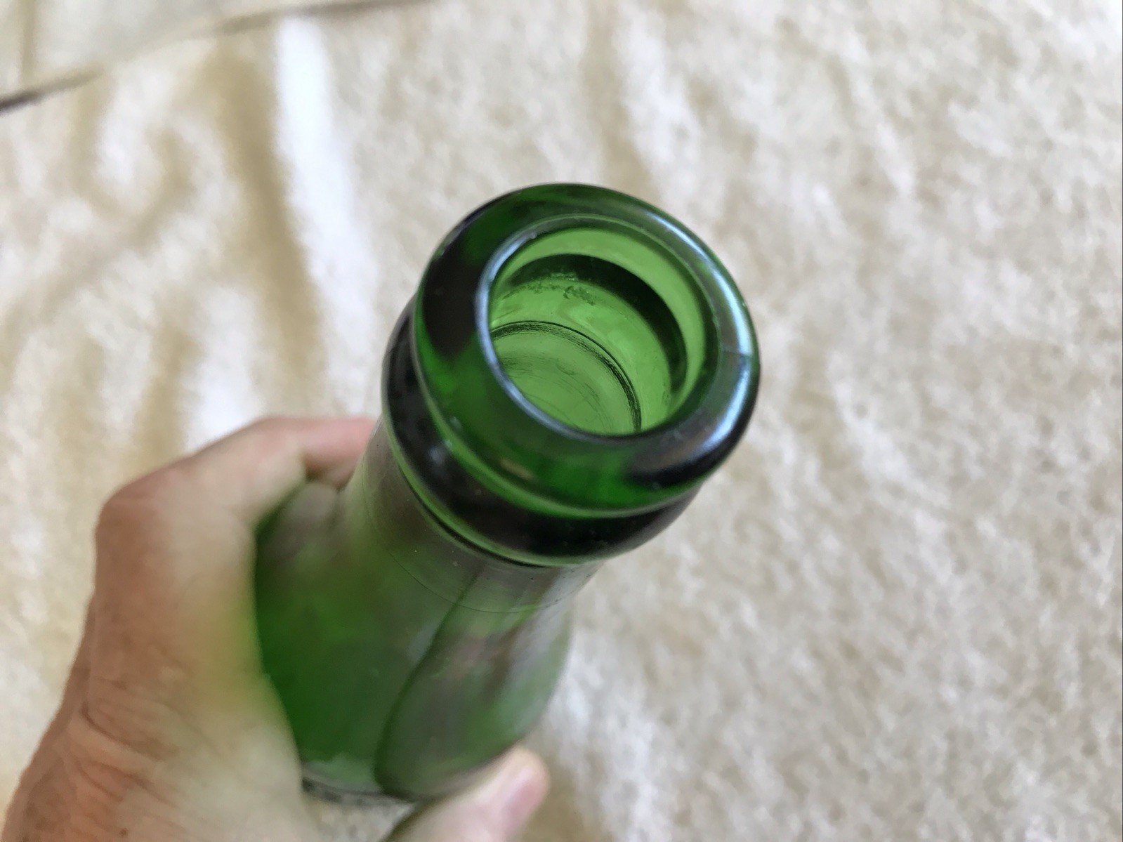 ORANGE CRUSH VINTAGE GREEN GLASS EMBOSSED BOTTLE, AUGUSTA, GEORGIA..RARE