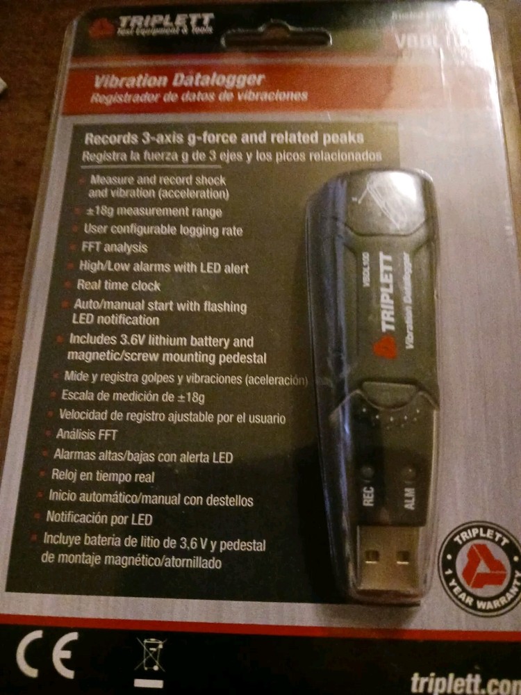 Triplett 3-Axis Vibration Datalogger (VBDL100)