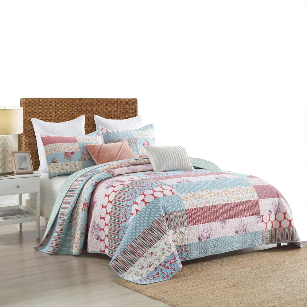 3 Pcs Printed Quilt Set Floral Patchwork Pattern Bedspread Set BY331
