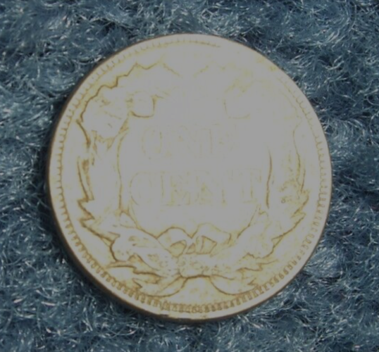 RARE 1858 LARGE LETTERS WEAK DATE FLYING EAGLE SMALL CENT COIN-WEAK STRIKE!