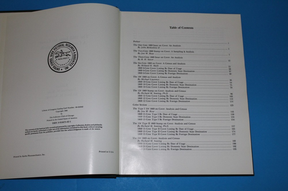 The 1869 Issue on Cover Census Analysis Rose BlueLakeStamps Useful information
