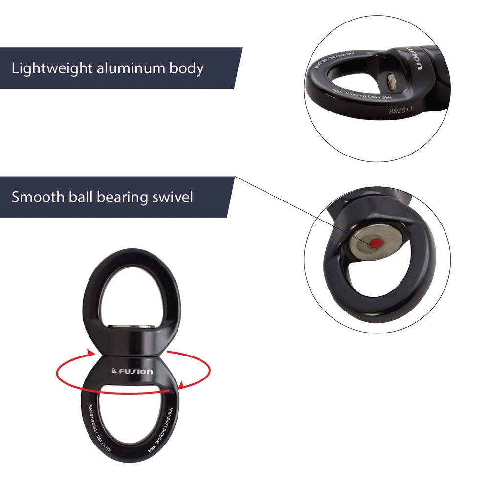 Swing Swivel, 36 KN Rotational Device Hanging Accessory for Web Tree/Therapy ...