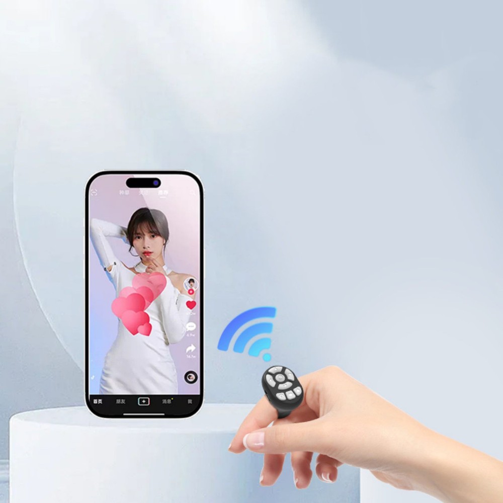 Remote Control Scrolling Ring Wireless Camera Shutter Selfie Button Controller