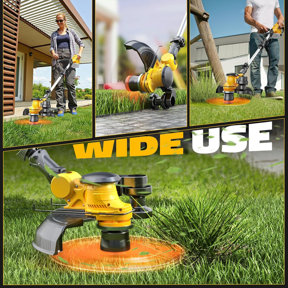 Cordless String Trimmer Compatible with Dewalt 20V (Tool Only), Weed Eater with