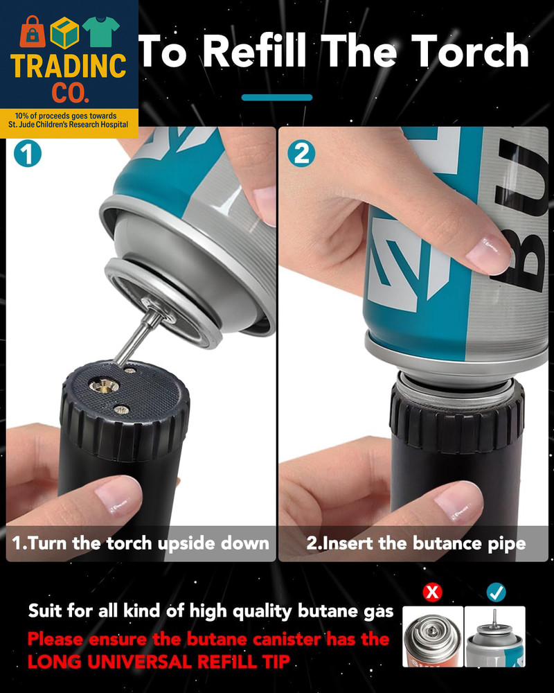 Lightsaber Torch Lighter – Butane Refillable Kitchen Torch, Adjustable Flame Tor